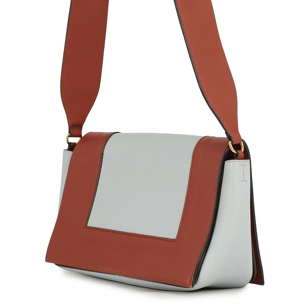 Celine Shoulder Frame Bag Bicolor Black